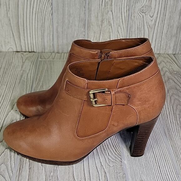 Lauren Ralph Lauren Maleah Brown Leather Ankle Boots Womens Size 8 - Picture 4 of 13